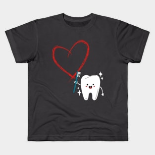 Love That Sparkle: Brushing Hearts Clean Kids T-Shirt